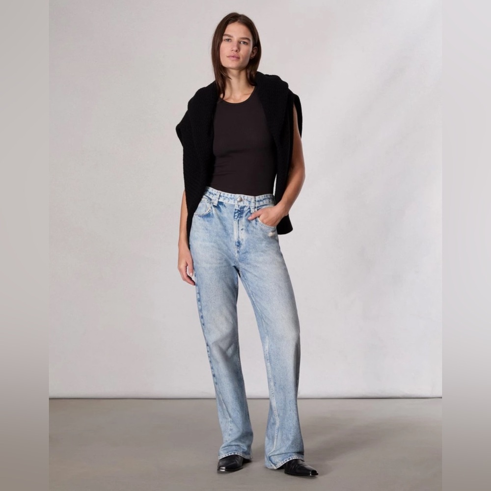 rag & bone Light Blue Straight Leg Jeans